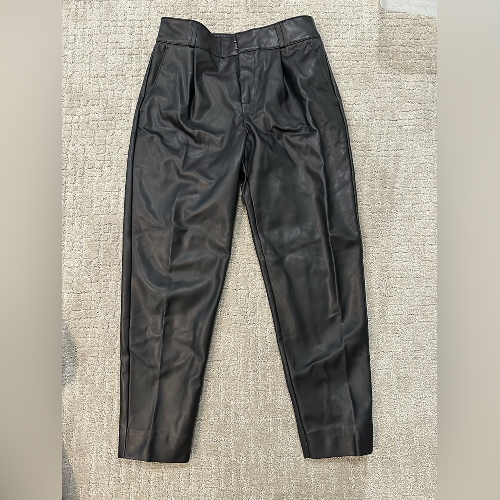 LIKE NEW Banana Republic high rise vegan leather pants, 2 - Picture 2 of 5